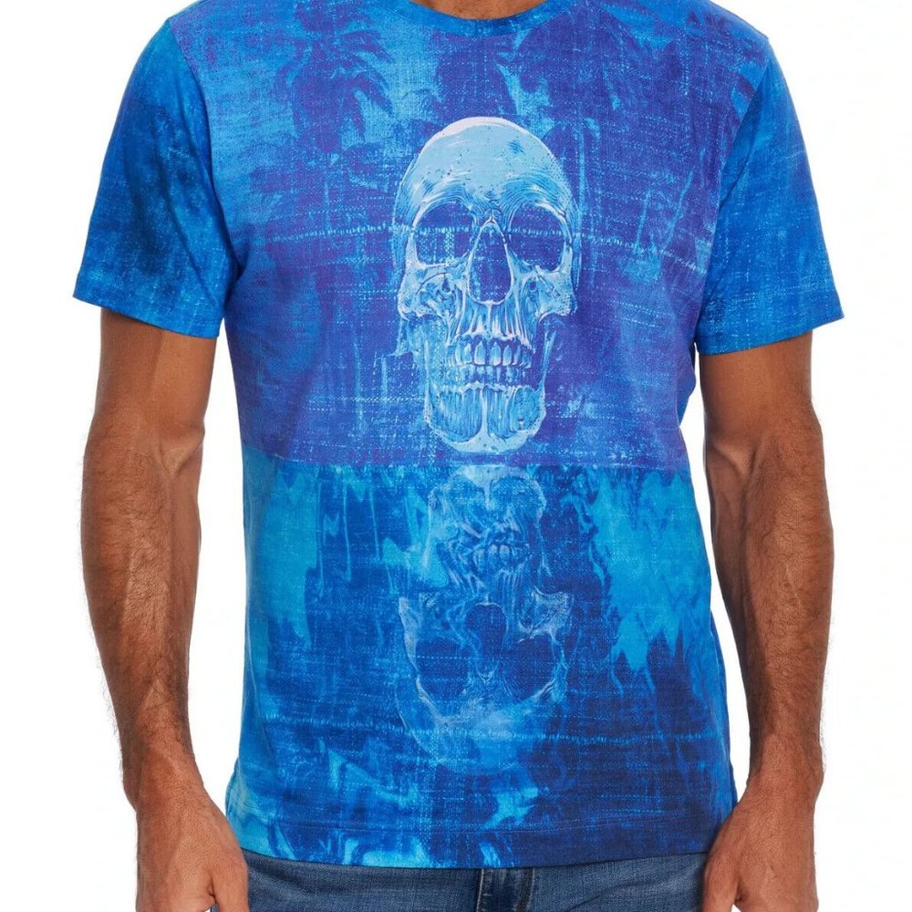ROBERT GRAHAM Skull BLUE T-shirt Size XL BRAND NEW w/ Tags